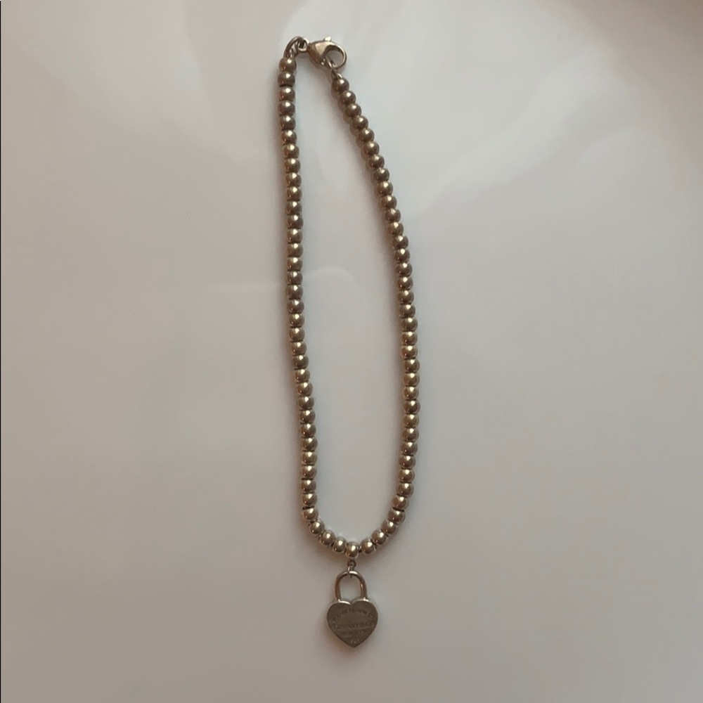 Tiffany beaded silver bracelet